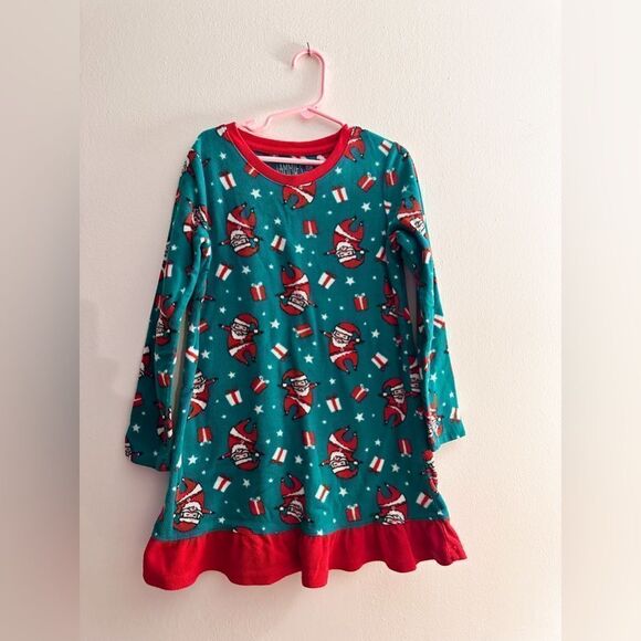 Fleece Santa dress pajamas - Picture 1 of 3